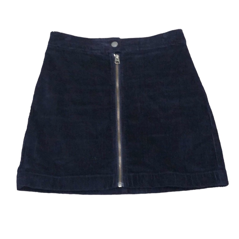 Aritzia Corduroy Navy Mini Skirt